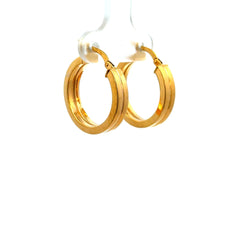 Earrings Plain Hoops 21.5 4mm 10K