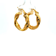 Earrings Twisted Hoops 23 5mm 10K