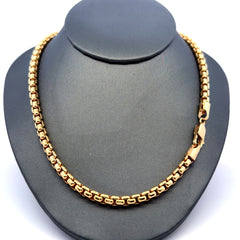 Chain Rounded Box Link 5mm 22" 14K