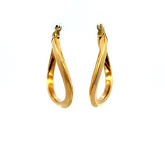 Earrings Twisted Hoops 32 3mm 10K