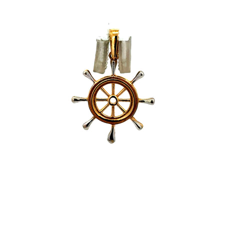 Pendant Ship’s Wheel 23.5 14K