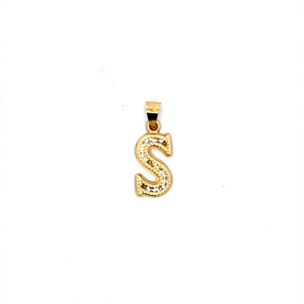 Pendant Uppercase Initial 'S' 23.5 10K