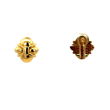 Earrings Omega Lock 18.5 17.5mm 14K