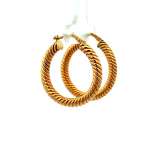 Earrings Twisted Hoops 30 4mm 10K