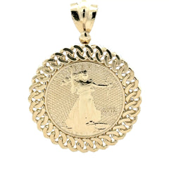 Pendant Mexican 'Centenario' Style 62.5 10K