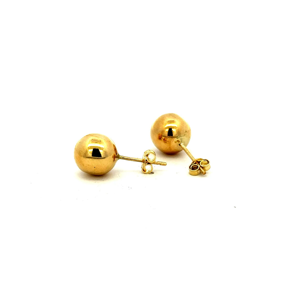 Earrings Ball Studs 10 10mm 14K