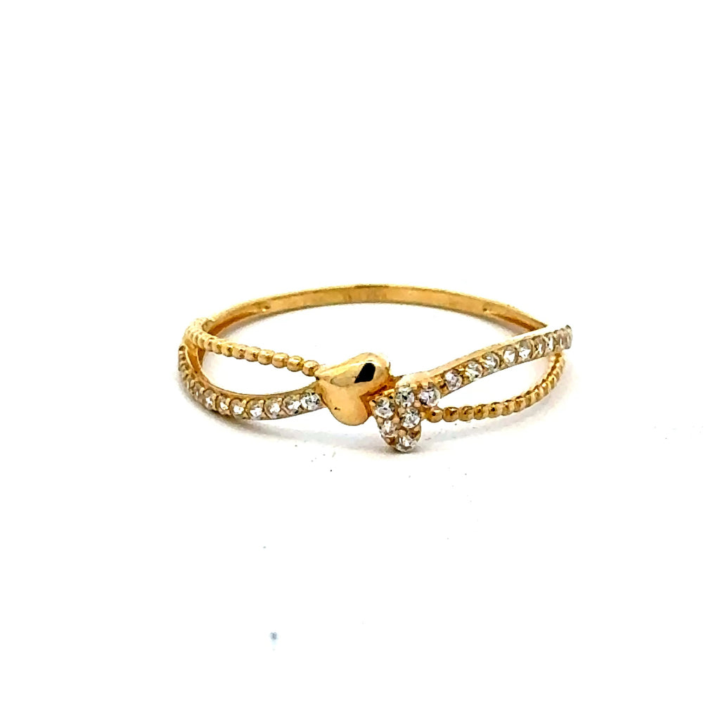 Ring Women's with CZ 7 1mm 10K