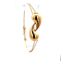 Bracelet Linked Teardrops 13mm 8" 14K