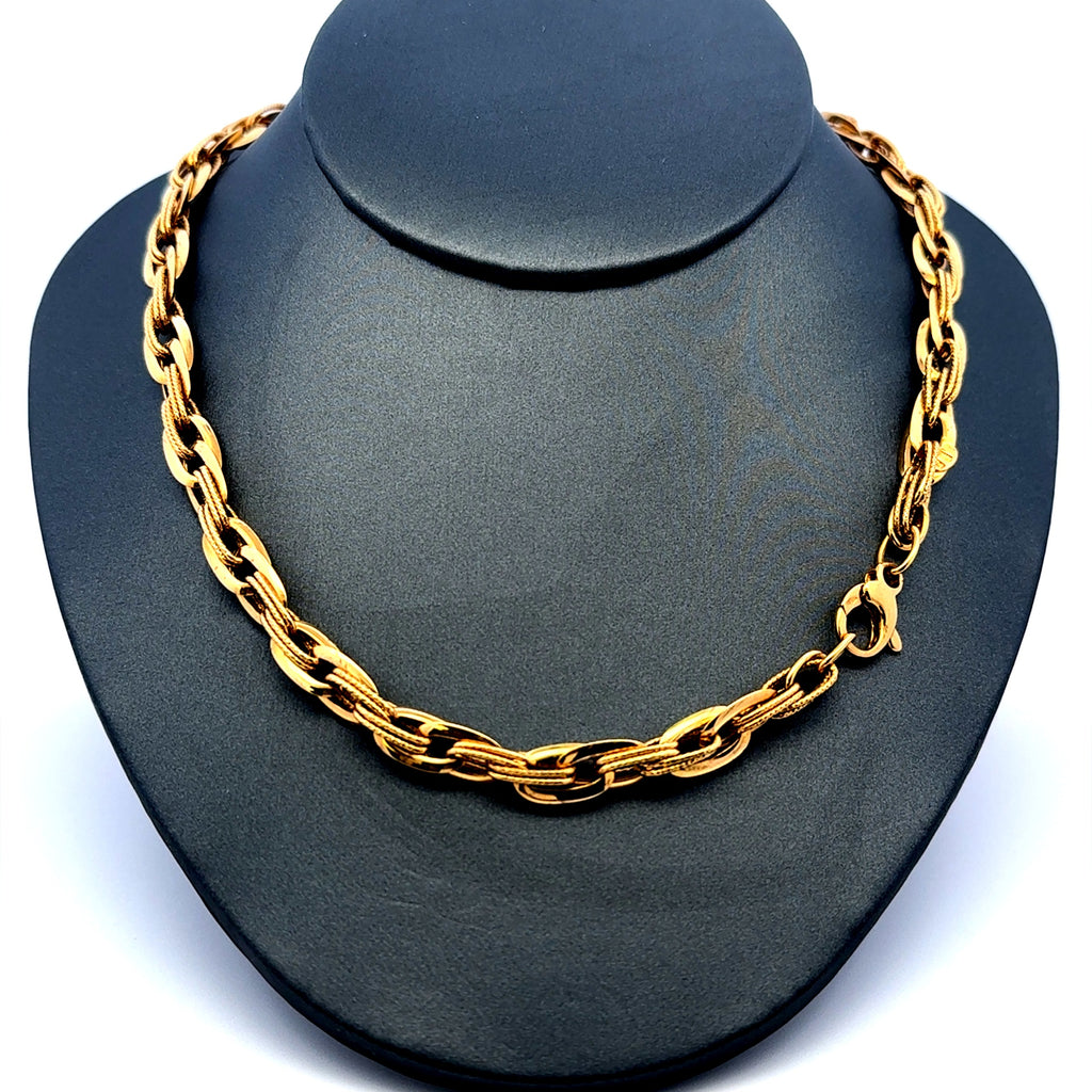Necklaces Interlocking Oval Link 6.5mm 17" 14K