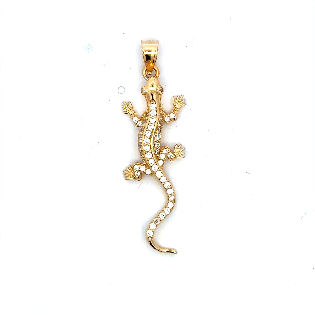 Pendant Salamander with CZ 44.5 14K