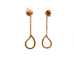 Earrings Pendant Drop 36.5 10mm 14K