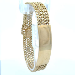 Bracelet ID Triple Cuban Link 16mm 8.5" 10K