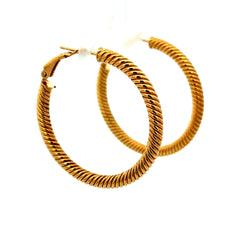 Earrings Twisted Hoops 39 3.5mm 10K