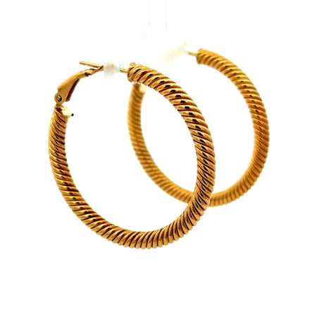 Earrings Twisted Hoops 39 3.5mm 10K