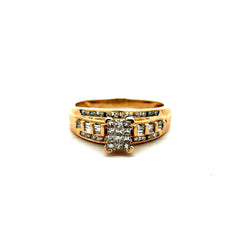 Ring Bridal Princess-Cut Diamond Round 10K 1.5ct