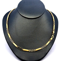 Necklaces Textured X&O with Lobster Lock 4mm 18" 14K