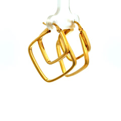 Earrings Twisted Double Hoops 32 5mm 10K