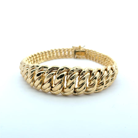 Bracelet Princess Cut 19mm 7.5" 14K