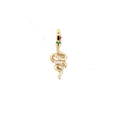 Pendant Little Snake with CZ 27.5 14K