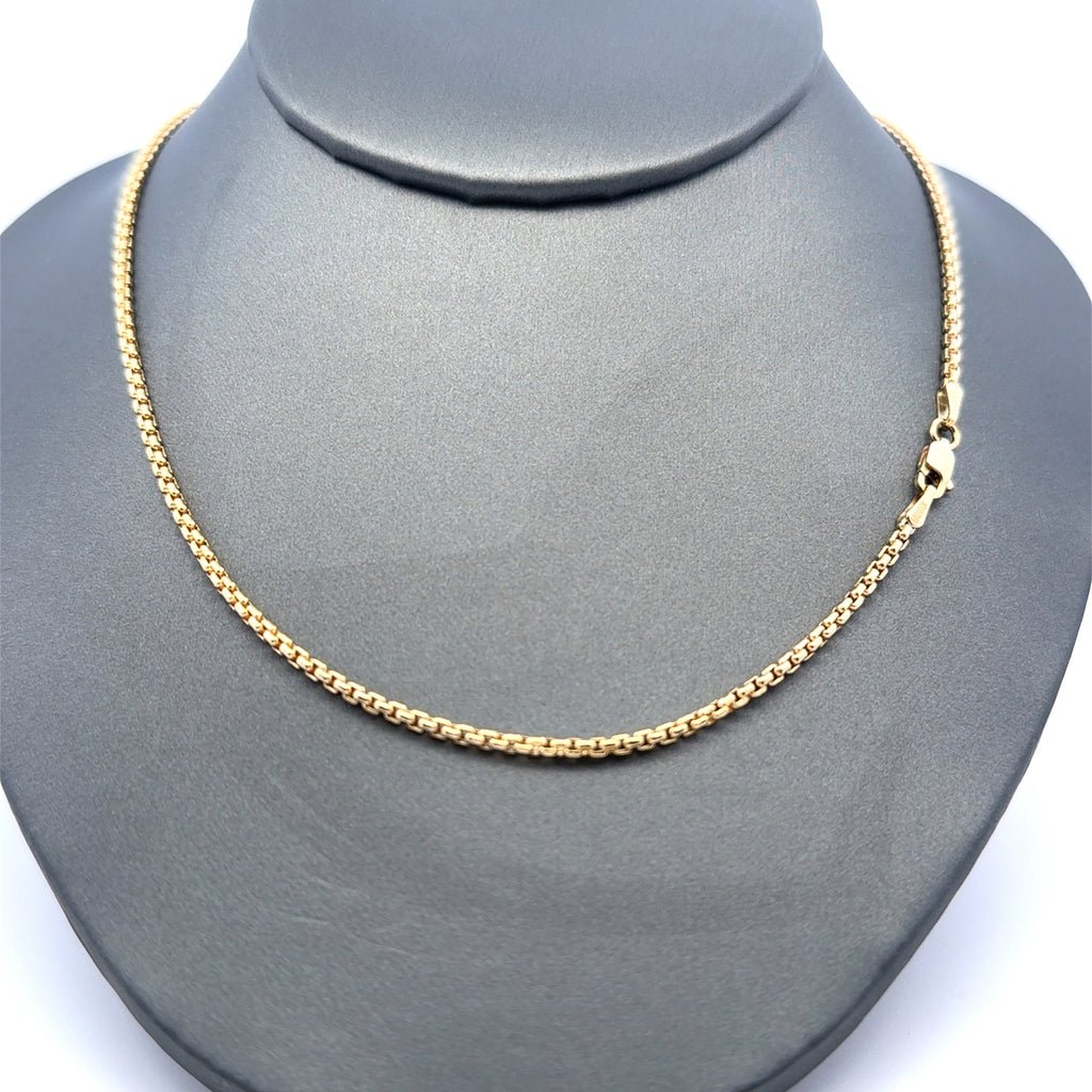 Chain Rounded Box Link 2mm 16" 14K