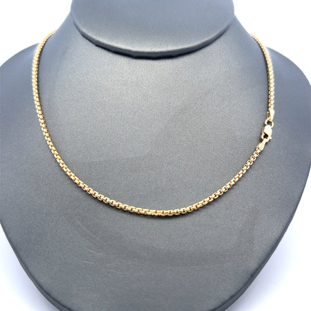 Chain Rounded Box Link 2mm 18" 10K