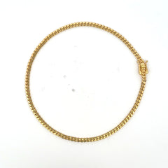 Anklet Cuban Link 4.5mm 10.5" 14K