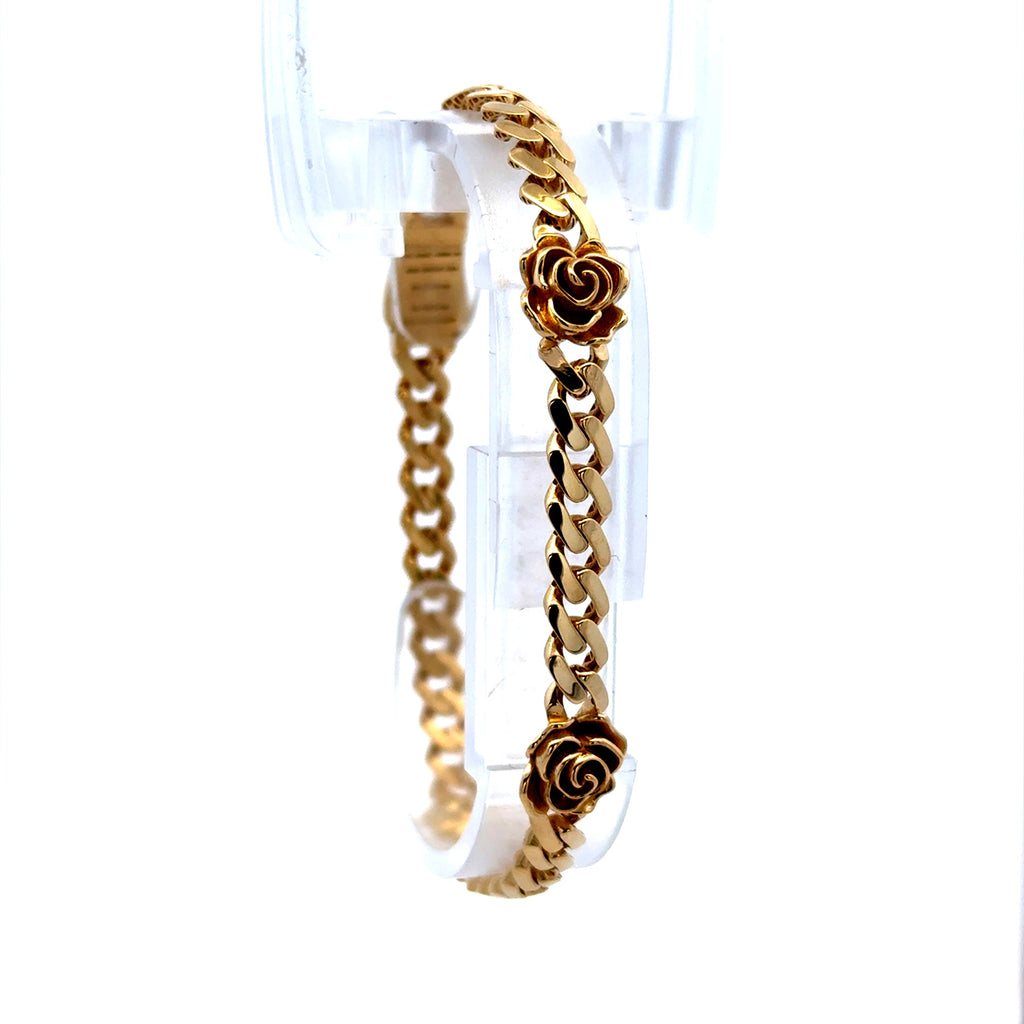 Bracelet Roses Monaco 5mm 7" 10K
