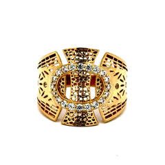 Ring Women's Symmetry & CZ 9 3mm 10K