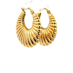 Earrings Stylish Hoops 31.5 8mm 14K