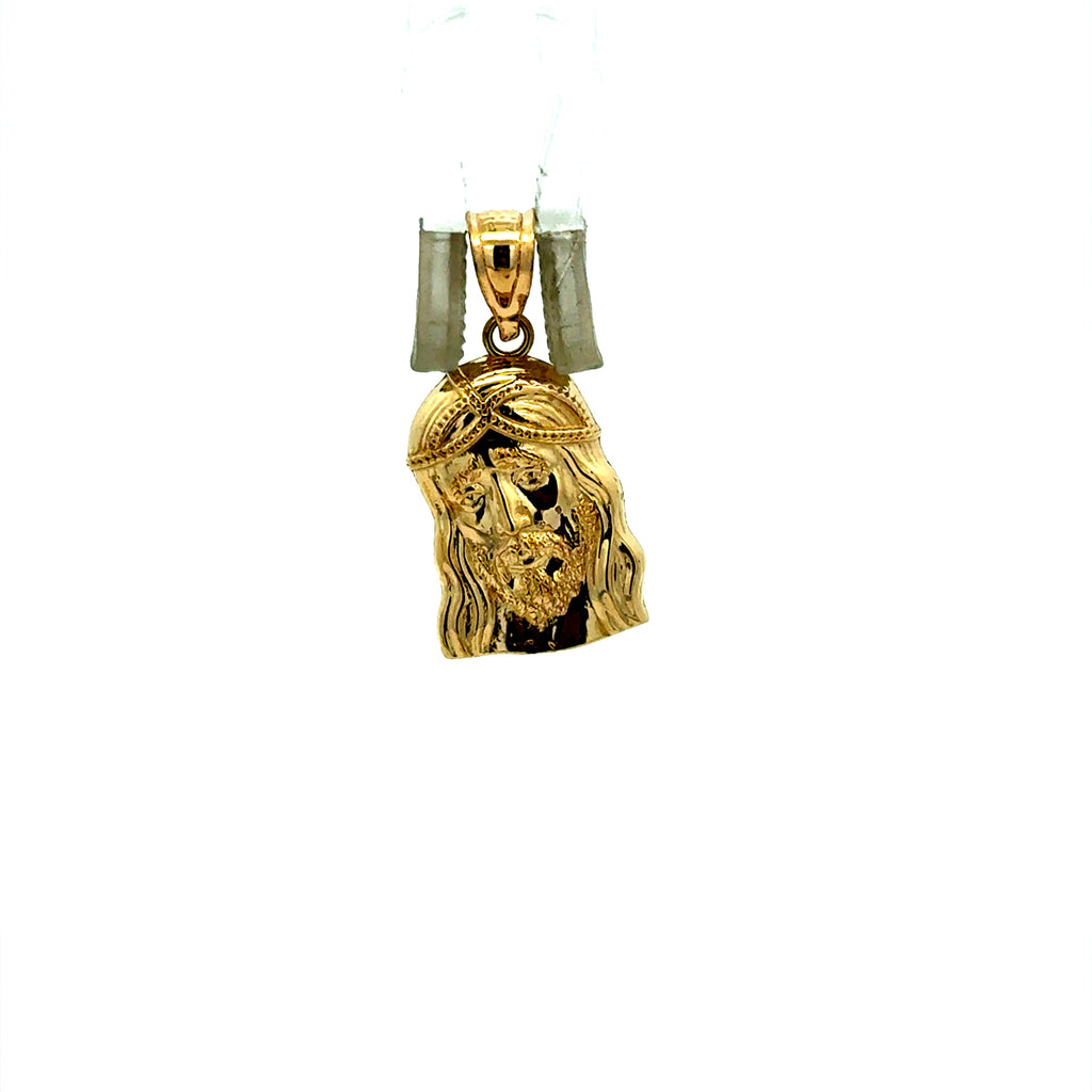 Pendant Jesus Face with Crown of Thorns 21.5 10K
