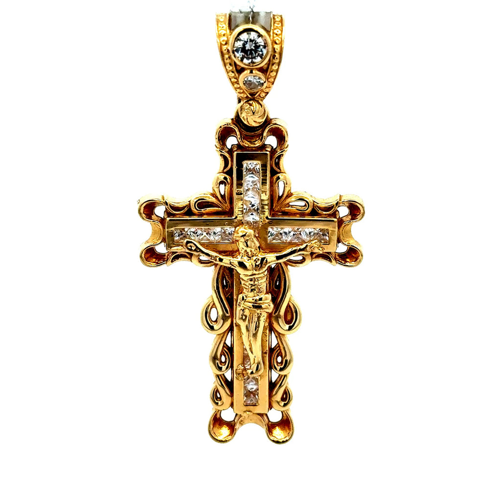 Pendant Cross with CZ 53.5 14K