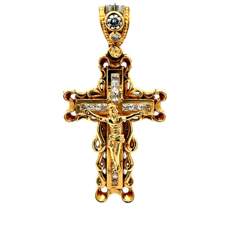 Pendant Cross with CZ 53.5 14K