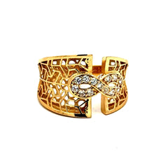Ring Women's Symmetry & CZ 9 3mm 10K