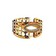 Ring Women's Symmetry & CZ 8 3mm 10K