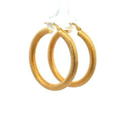 Earrings Textured Hoops 39 4mm 10K