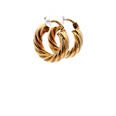 Earrings Twisted Hoops 26.5 6.5mm 10K