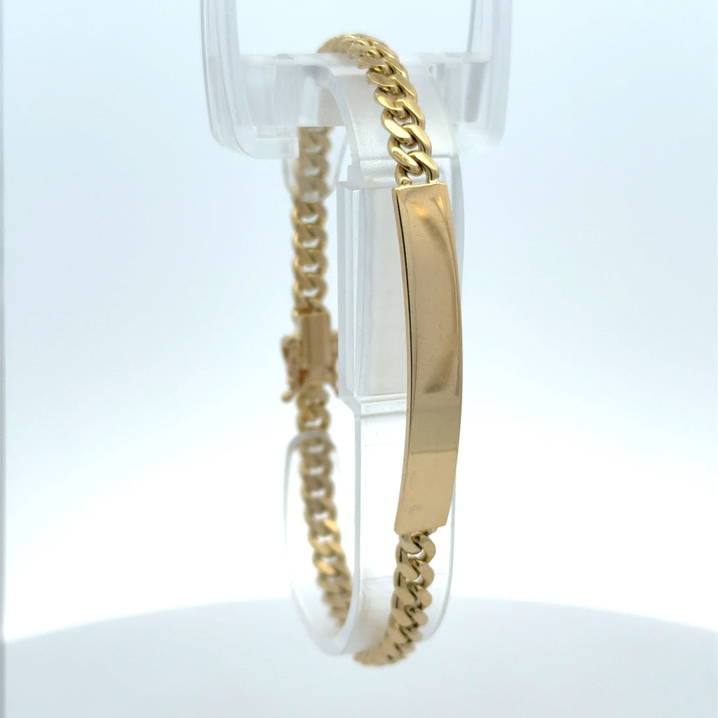 Bracelet ID Cuban Link 5mm 8" 10K