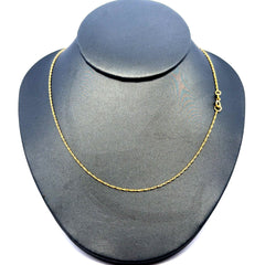 Chain Solid Rope 1mm 18" 14K