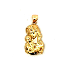 Pendant Sculpted Madonna and Child 38.5 10K