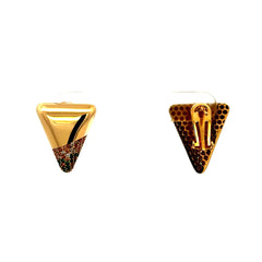 Earrings Omega Lock 19 16mm 14K