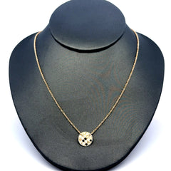 Chain Boston w Round Detail 1mm 18" 14K