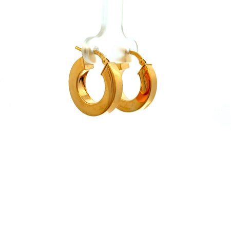 Earrings Plain Hoops 19.5 4mm 10K