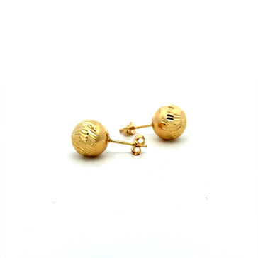 Earrings Ball Studs 10 10mm 14K