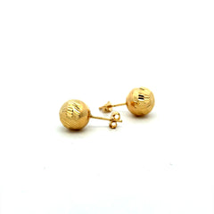 Earrings Ball Studs 10 10mm 14K