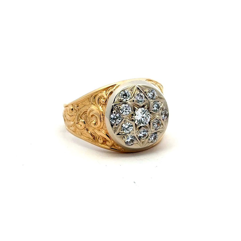 Ring Rosetta  11.5 4.5mm 14K