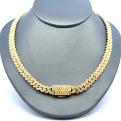 Chain Iced Cuban without Stones 7.5mm 24" 10K