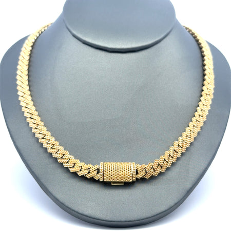 Chain Iced Cuban without Stones 7.5mm 18" 10K