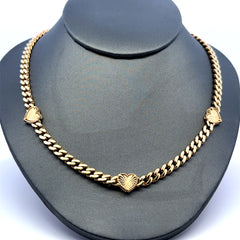 Necklaces Monaco with Hearts 5mm 18" 14K