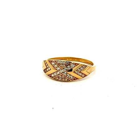 Ring Women's with CZ 7 1.5mm 10K