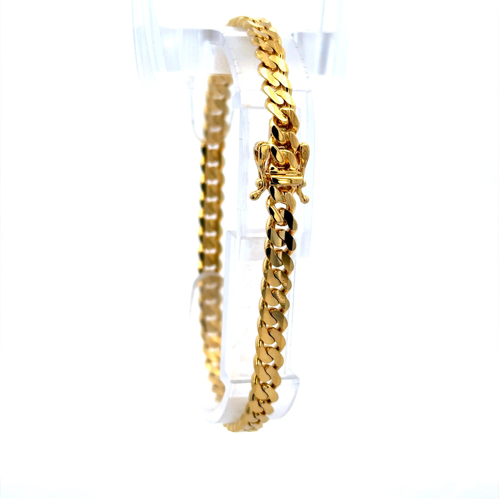 Bracelet Concave Link 5mm 7.5" 10K